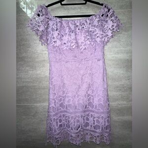 She + Sky Women’s Light Purple Lavender Lace Dress Size Large